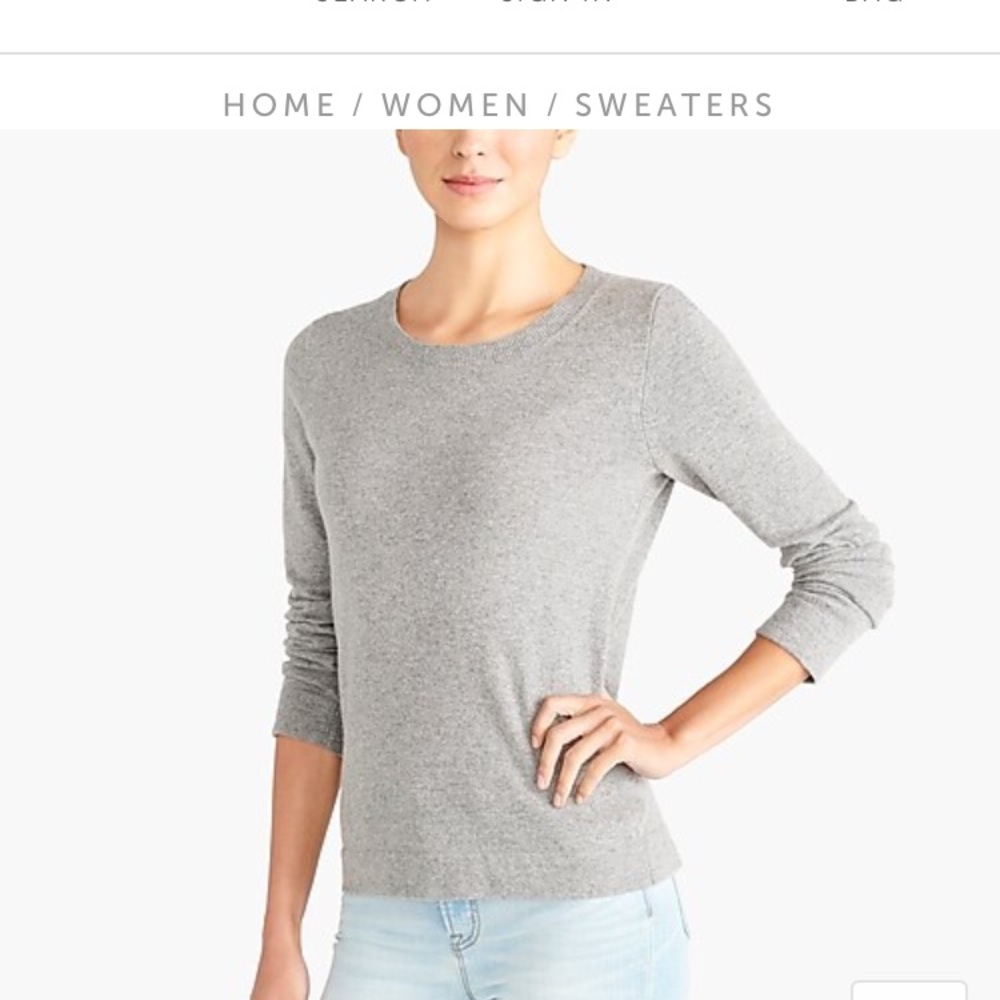 Gray jcrew factory cotton sweater